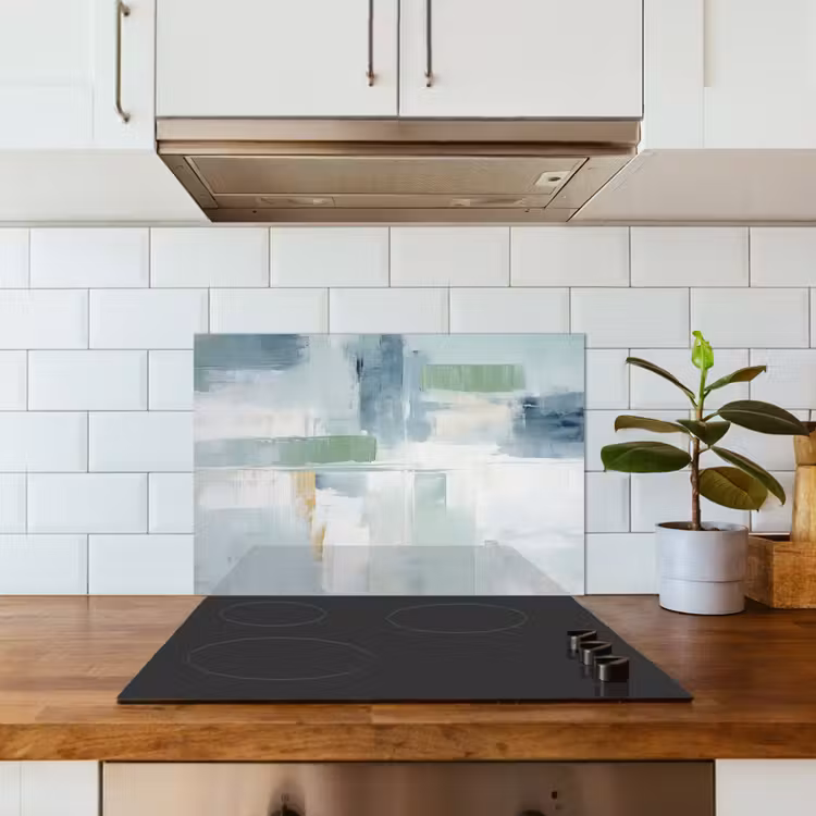 Spatscherm keuken - Verf - Moderne kunst - Abstract - Grijs — 6