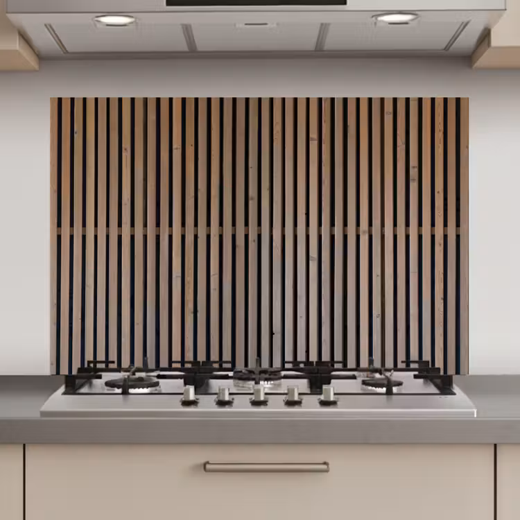 Spatscherm keuken - Vintage - Hout - Design - Structuur — 1