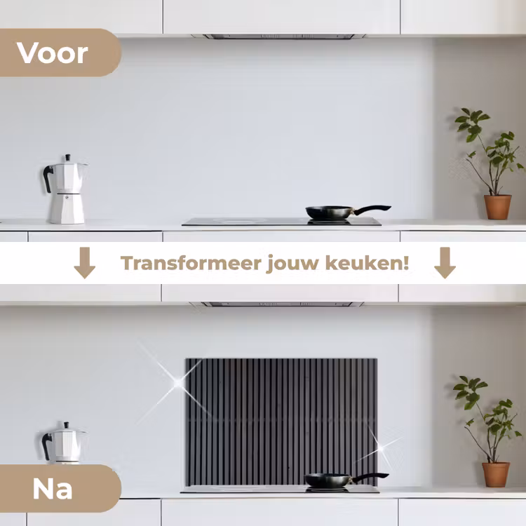 Spatscherm keuken - Vintage - Plank - Hout - Grijs — 3
