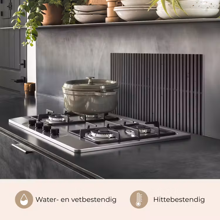 Spatscherm keuken - Vintage - Plank - Hout - Grijs — 7