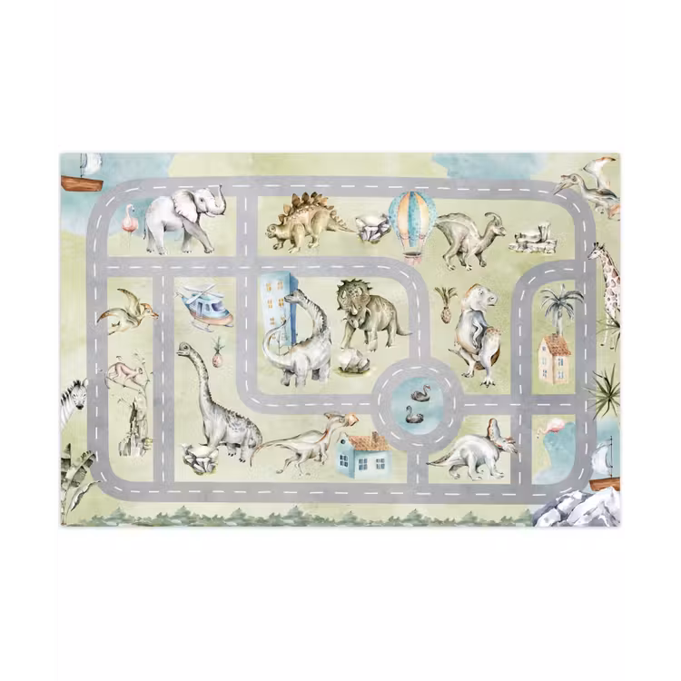Speelkleed - Speelmat - Watercolor - Dino's - Stadssteppe — 1
