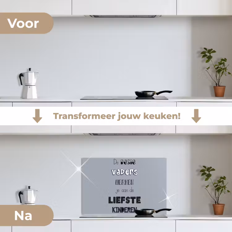 Spatscherm keuken - Vaderdag geschenk - Vader - Spreuken - De beste vaders - Quote — 3