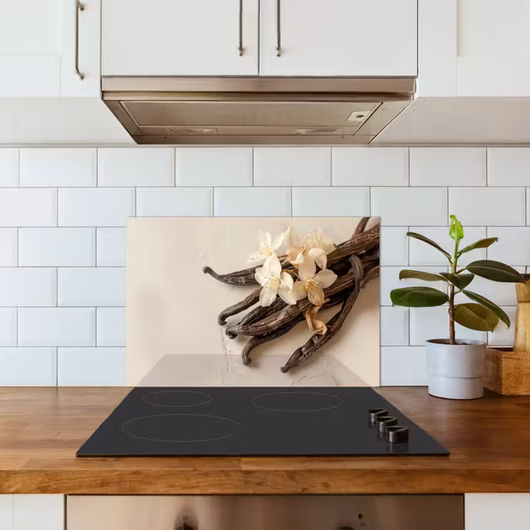 Spatscherm keuken - Vanille - Bloemen - Beige — 6