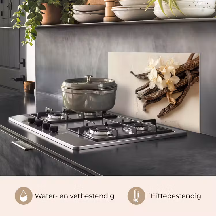 Spatscherm keuken - Vanille - Bloemen - Beige — 7