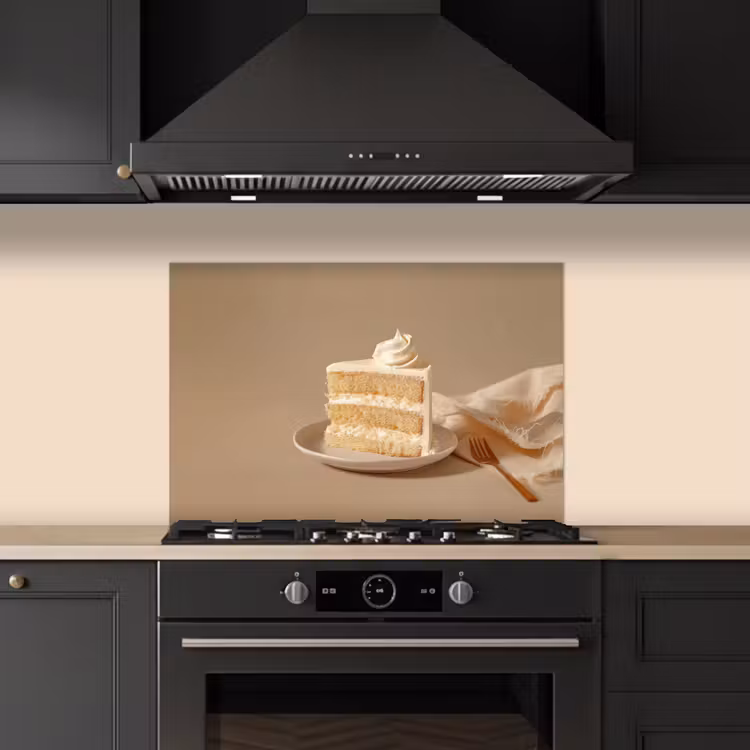 Spatscherm keuken - Vanilletaart - Cake - Romig — 2