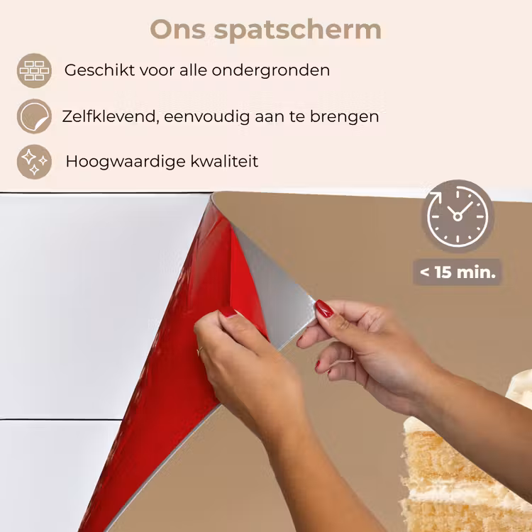 Spatscherm keuken - Vanilletaart - Cake - Romig — 4
