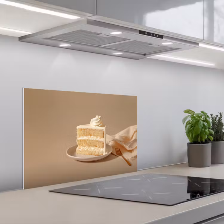 Spatscherm keuken - Vanilletaart - Cake - Romig — 5