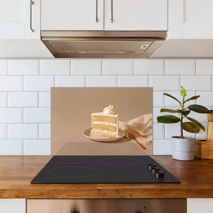 Spatscherm keuken - Vanilletaart - Cake - Romig — 6