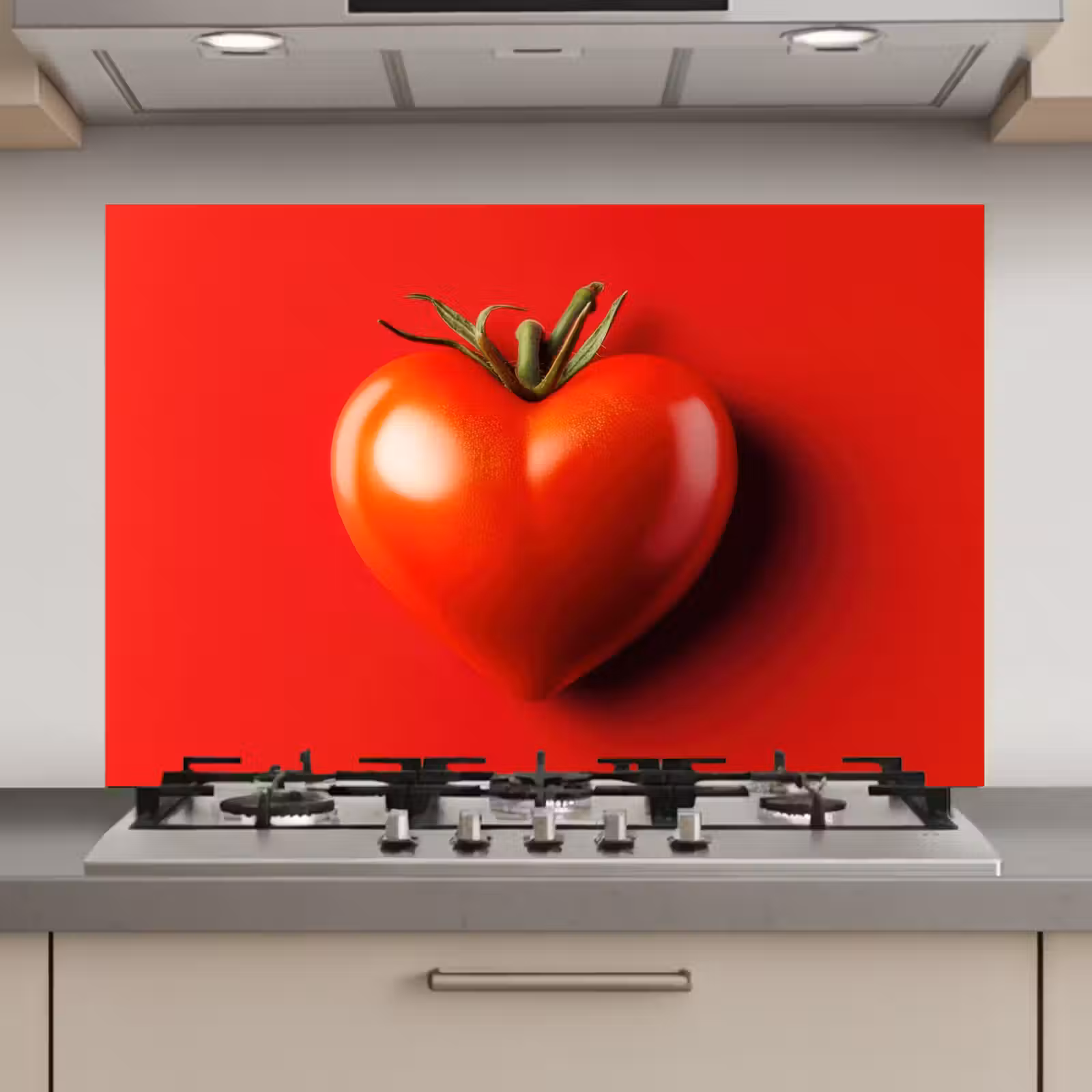 Spatscherm keuken - Tomaat - Rood - Hart — 1