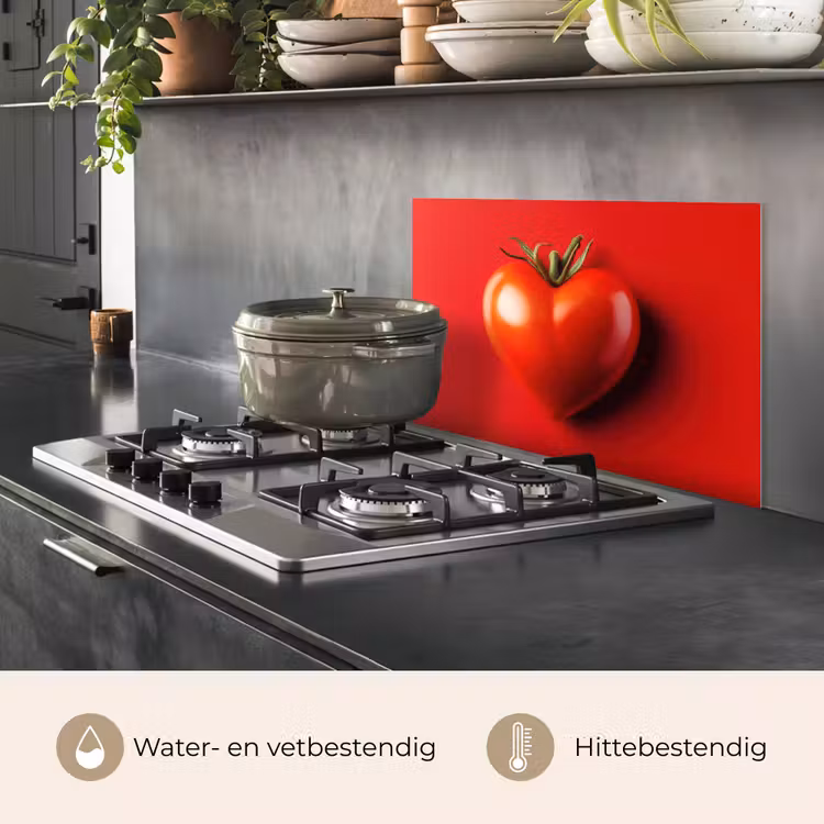 Spatscherm keuken - Tomaat - Rood - Hart — 7