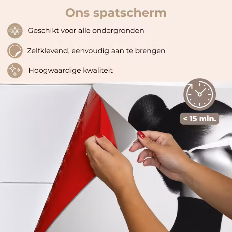 Spatscherm keuken - Vrouw - Champagne - Modern — 4