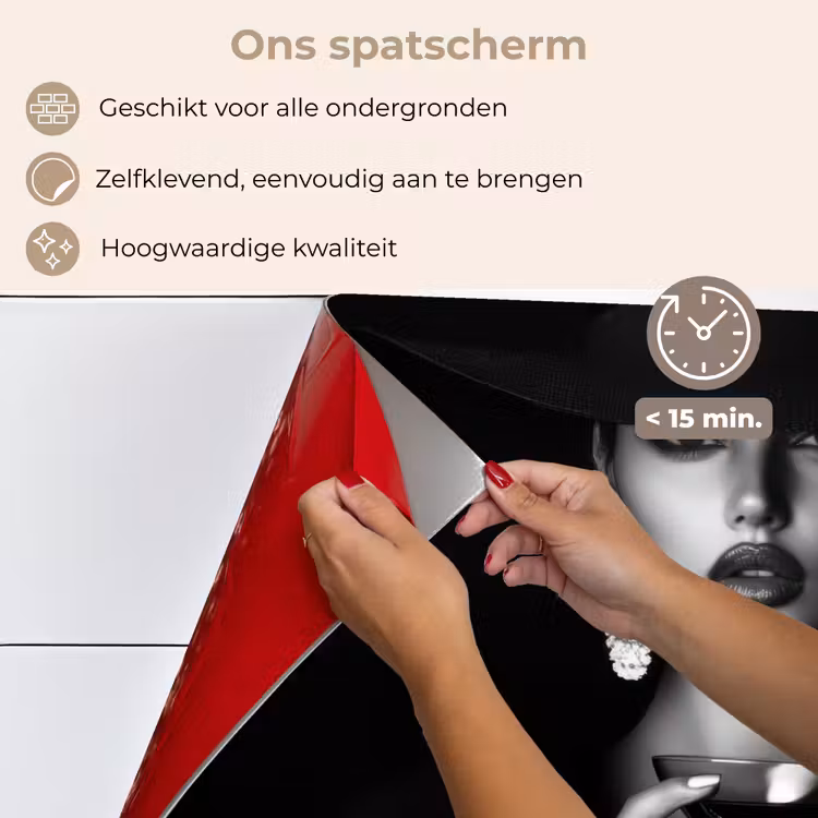 Spatscherm keuken - Vrouw - Cocktail - Chic — 4