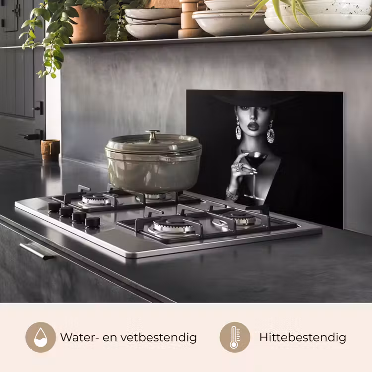 Spatscherm keuken - Vrouw - Cocktail - Chic — 7