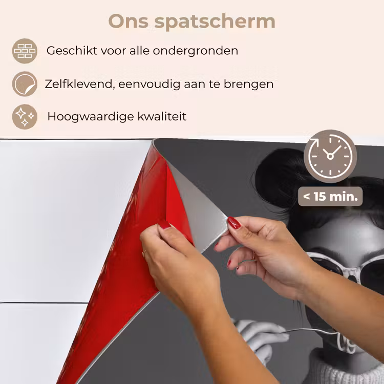 Spatscherm keuken - Vrouw - Pasta - Zonnebril — 4