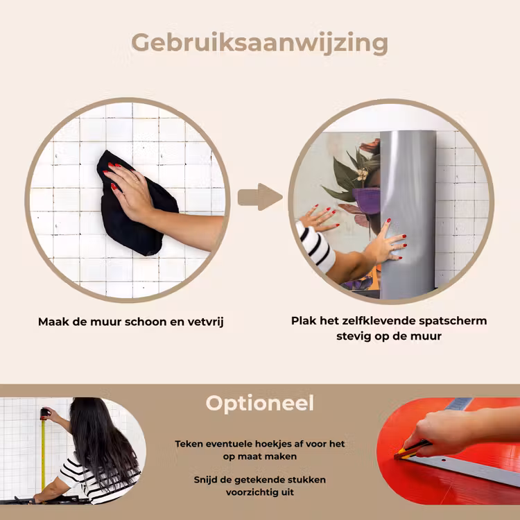 Spatscherm keuken - Vrouw - Zonnebril - Vlinder - Bloemen — 8