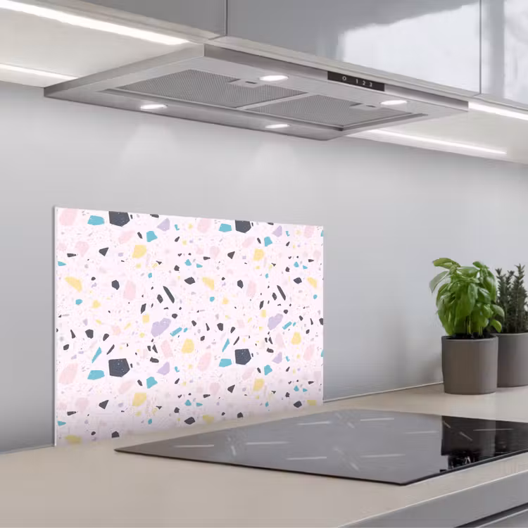 Spatscherm keuken - Terrazzo - Patroon - Zacht - Snoep — 5