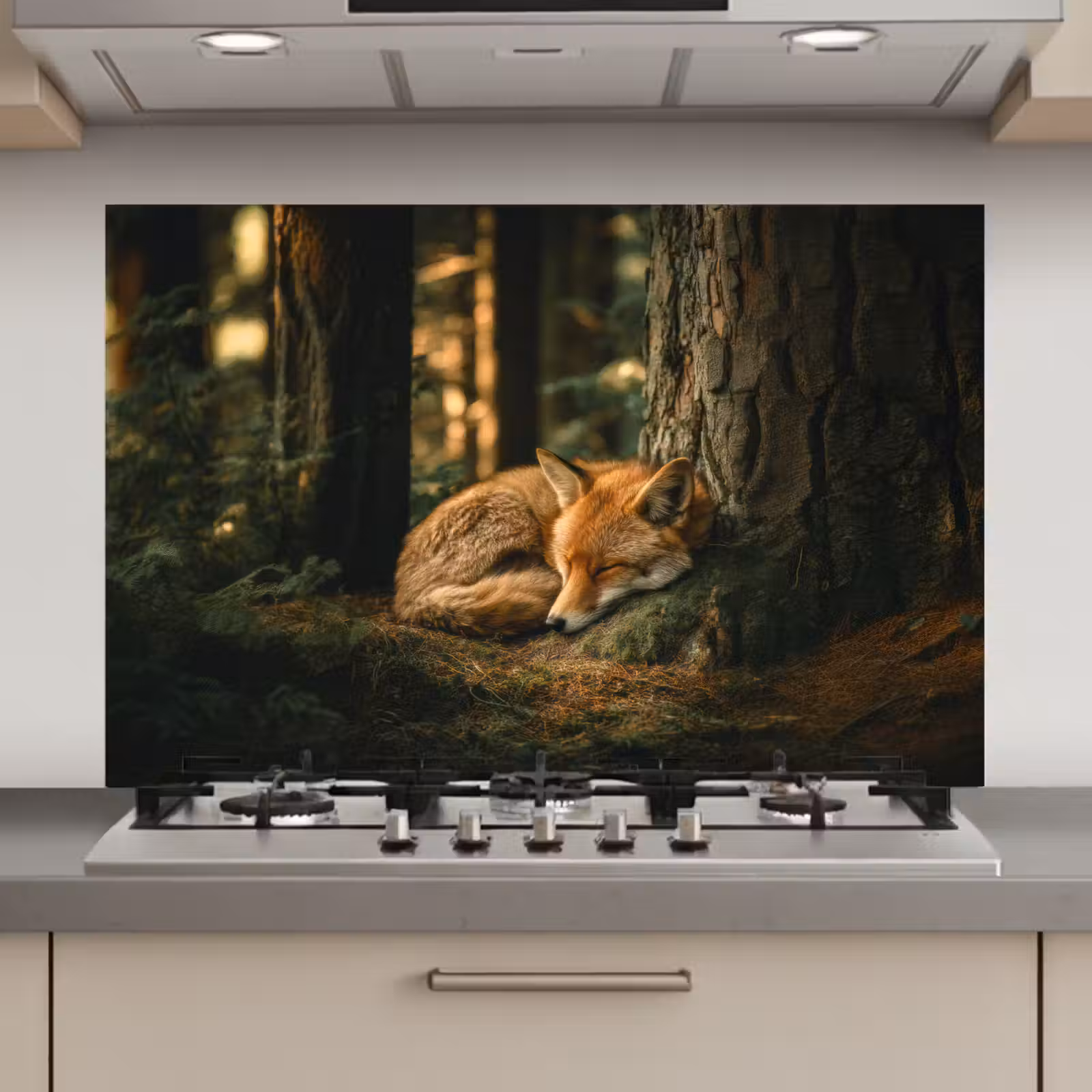 Spatscherm keuken - Vos - Bos - Slapen — 1