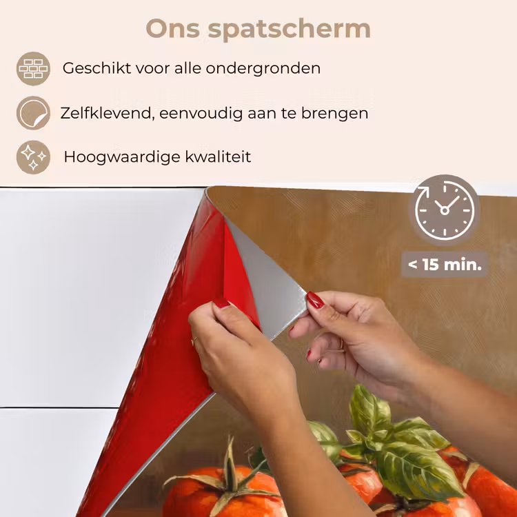Spatscherm keuken - Tomaten - Olijfolie - Stilleven — 4