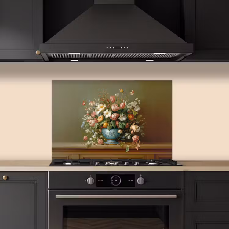 Spatscherm keuken - Vaas - Pastel - Kleuren - Bloemen — 2