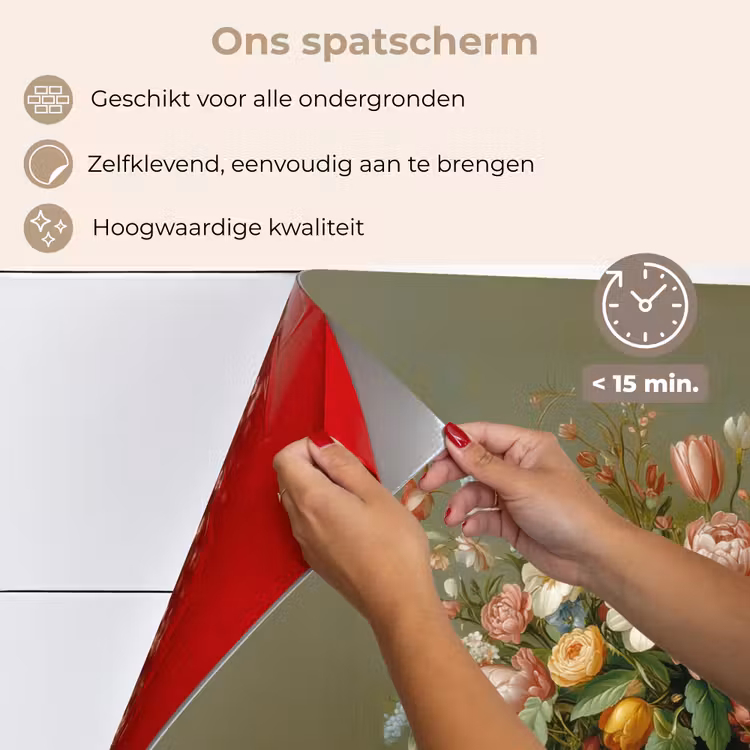 Spatscherm keuken - Vaas - Pastel - Kleuren - Bloemen — 4