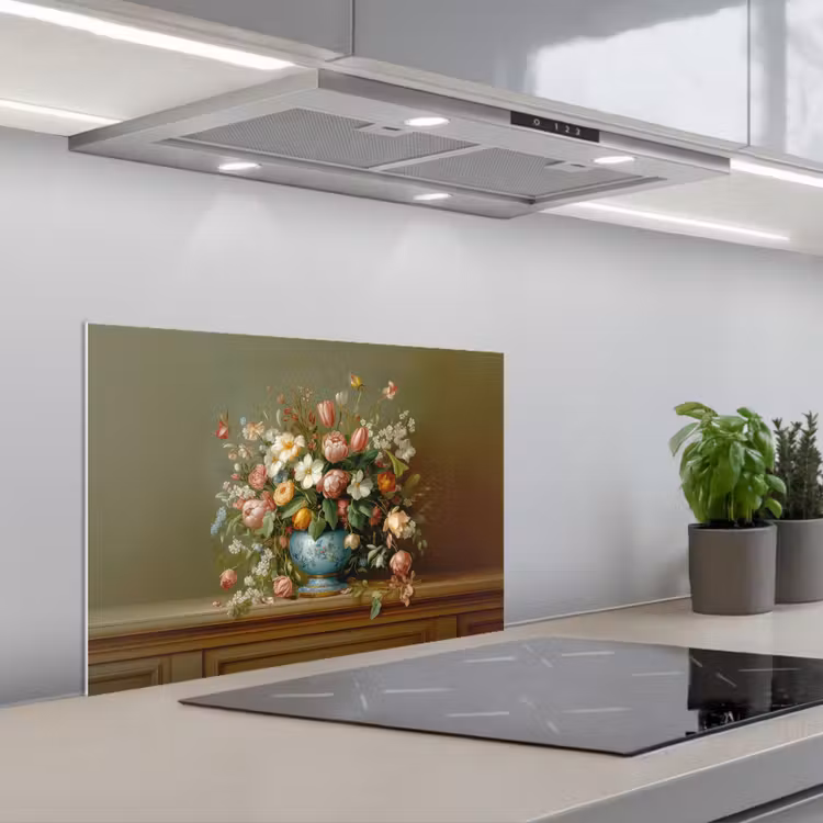 Spatscherm keuken - Vaas - Pastel - Kleuren - Bloemen — 5