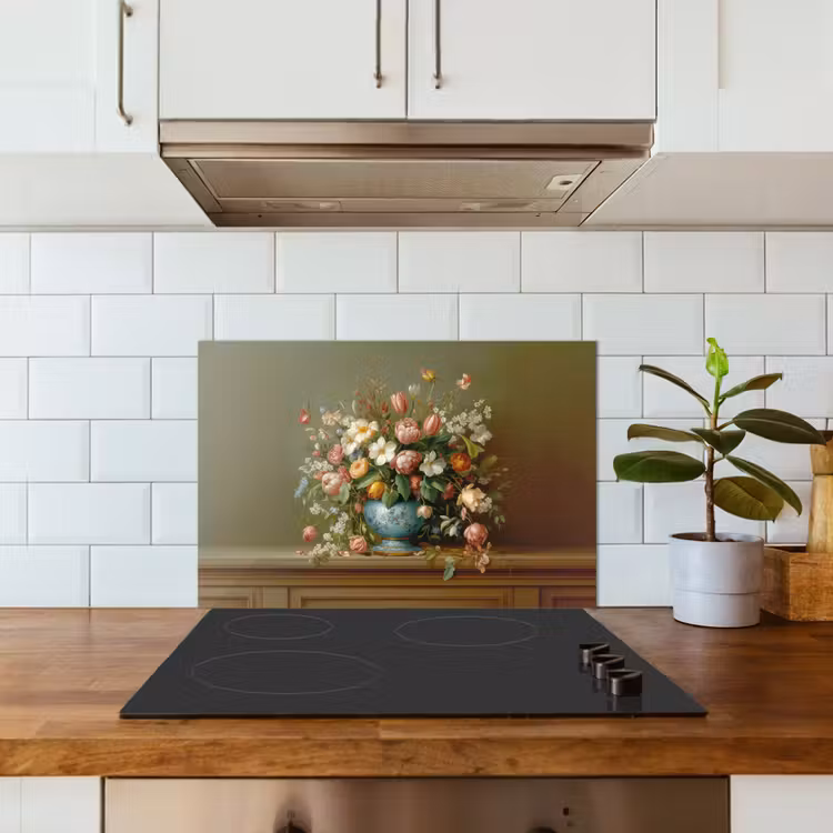 Spatscherm keuken - Vaas - Pastel - Kleuren - Bloemen — 6