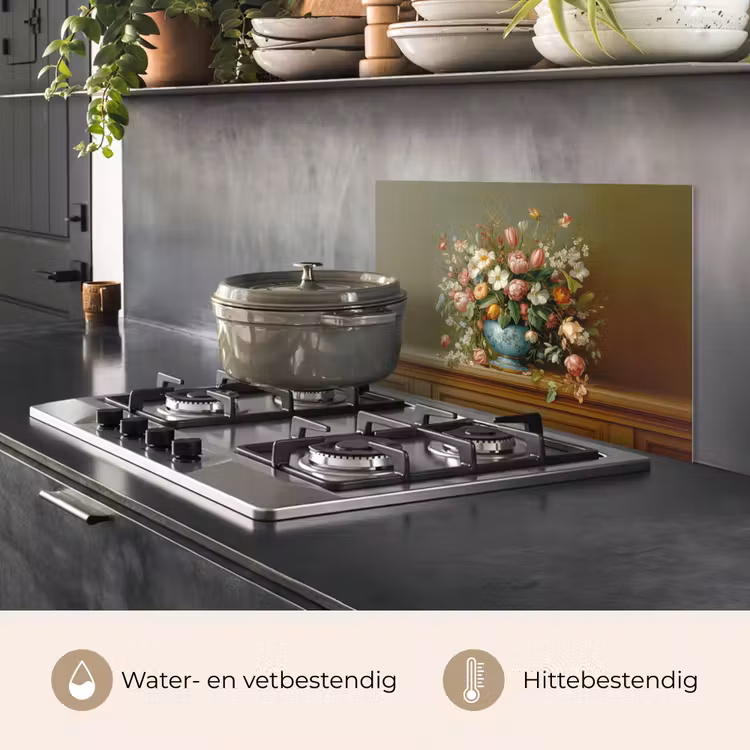 Spatscherm keuken - Vaas - Pastel - Kleuren - Bloemen — 7