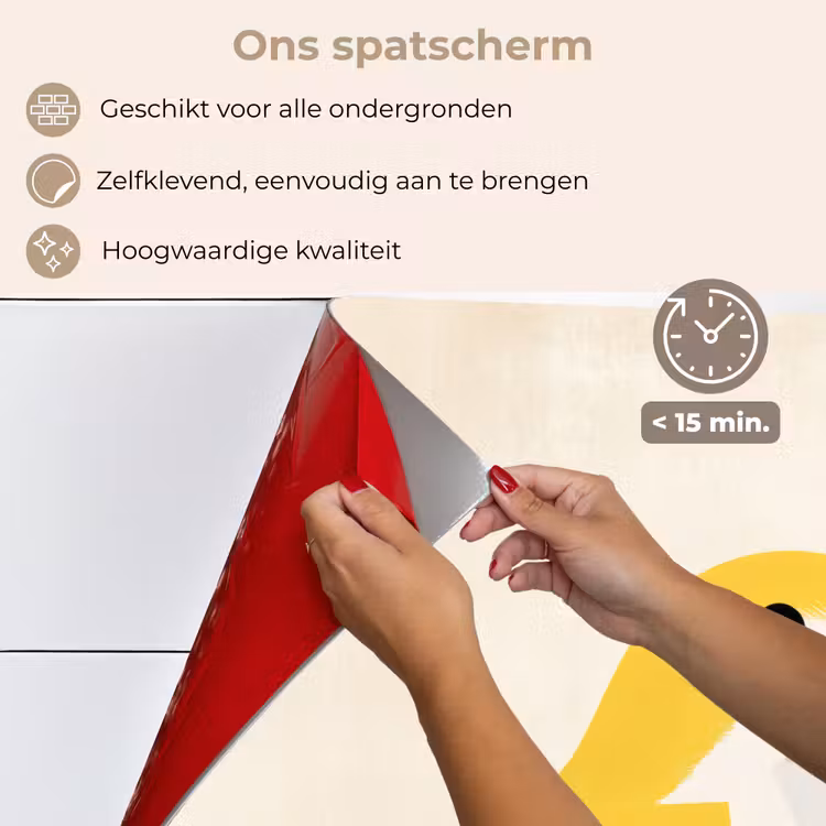 Spatscherm keuken - Vogel - Minimalistisch - Geel — 4