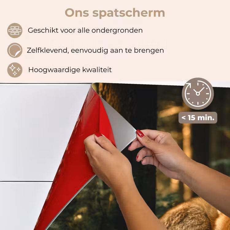 Spatscherm keuken - Vos - Bos - Slapen — 4