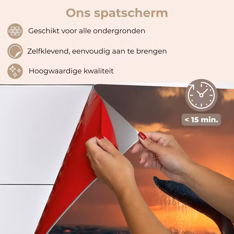 Spatscherm keuken - Walvis staart - Water - Zonsondergang — 4