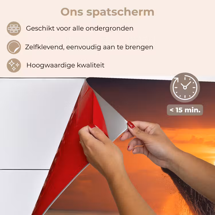 Spatscherm keuken - Walvis - Zon - Zee — 4