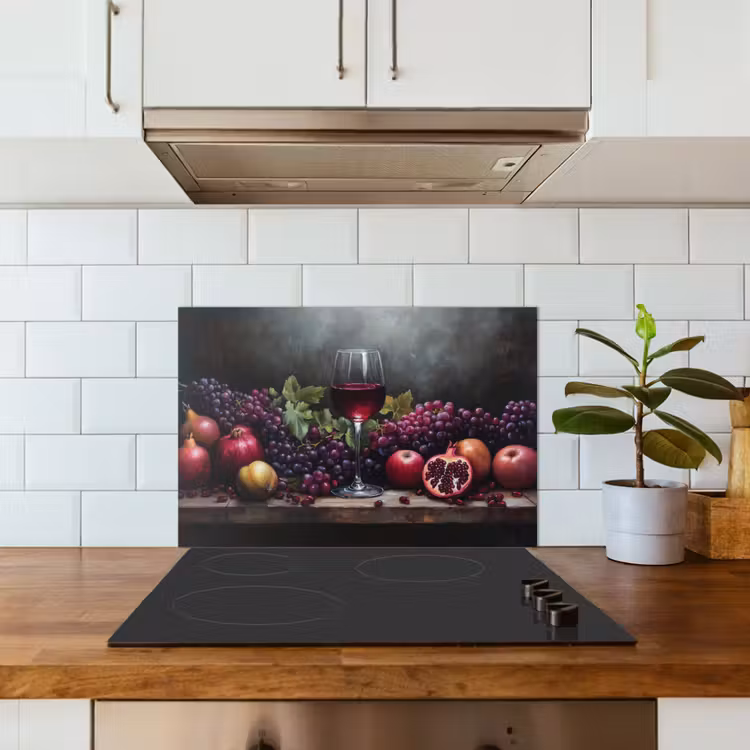 Spatscherm keuken - Wijn - Fruit - Stilleven — 6