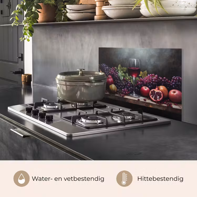 Spatscherm keuken - Wijn - Fruit - Stilleven — 7