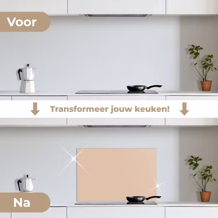 Spatscherm keuken - Zachte Zandgloed — 3