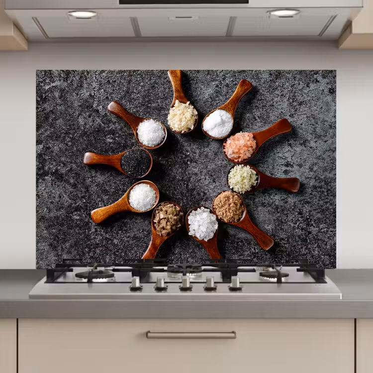 Spatscherm keuken - Zoutkristallen Sterrenstelsel — 1