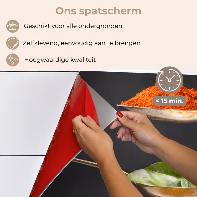 Spatscherm keuken - Zwevende Smaakaccenten — 4