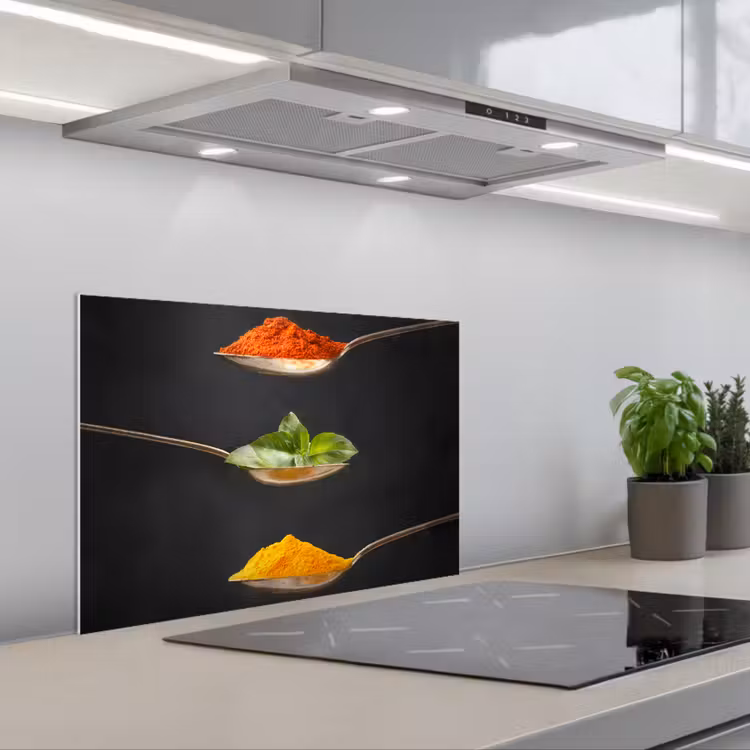 Spatscherm keuken - Zwevende Smaakaccenten — 5