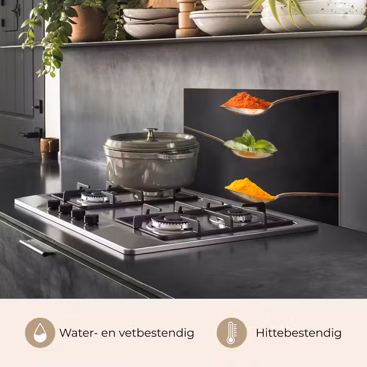 Spatscherm keuken - Zwevende Smaakaccenten — 7