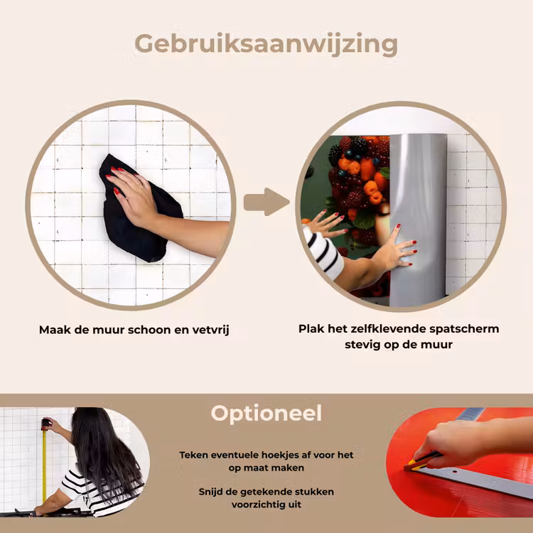 Spatscherm keuken - Vrouw - Aardbeien - Frambozen - Bramen - Bessen — 8