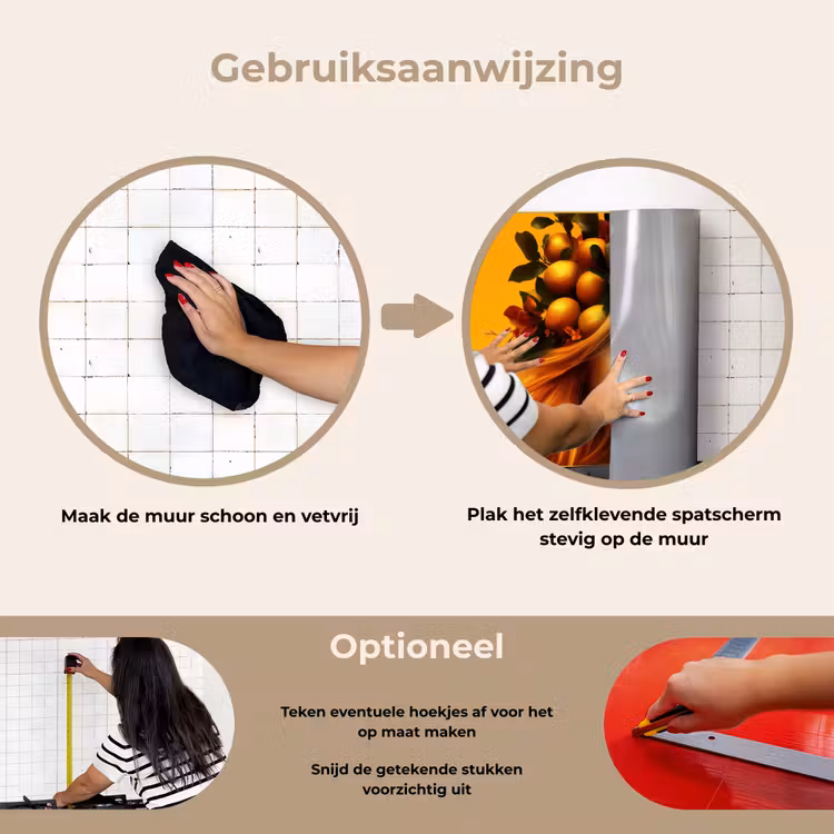 Spatscherm keuken - Vrouw - Citroenen - Bloesem - Geel — 8