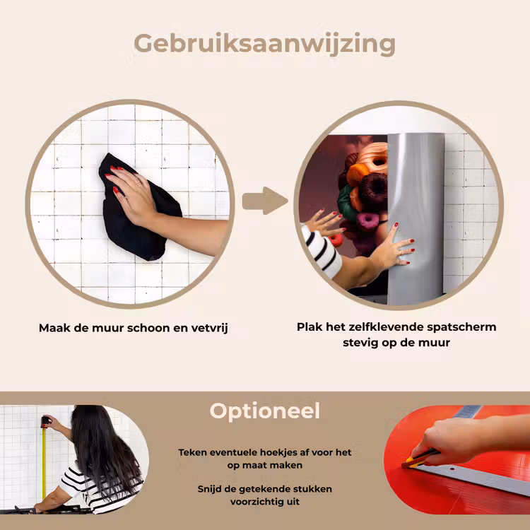 Spatscherm keuken - Vrouw - Donuts - Kleurrijk — 8