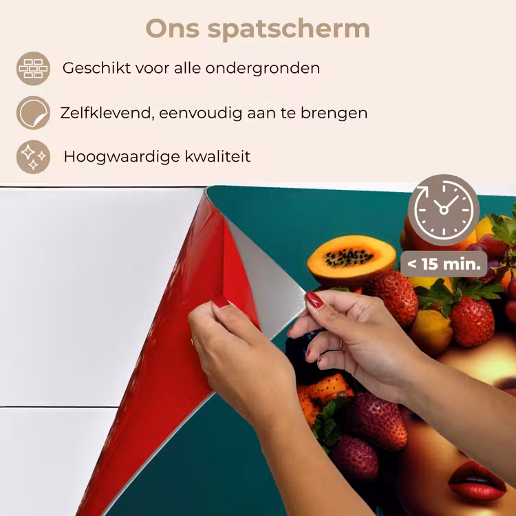 Spatscherm keuken - Vrouw - Hoodtooi - Tropisch - Fruit - Druiven — 4