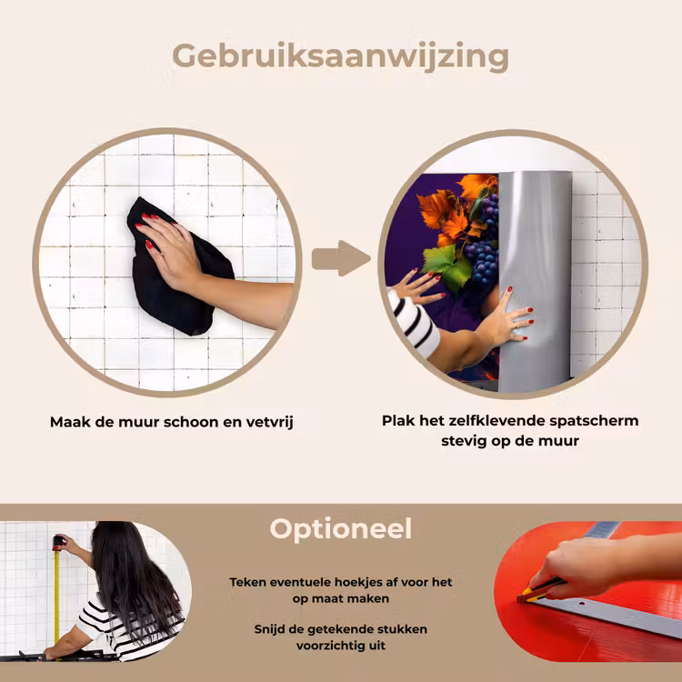 Spatscherm keuken - Vrouw - Paars - Druiven — 8