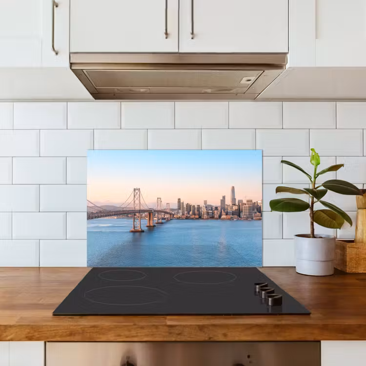 Spatscherm keuken - Water - Brug - Skyline - Modern — 5