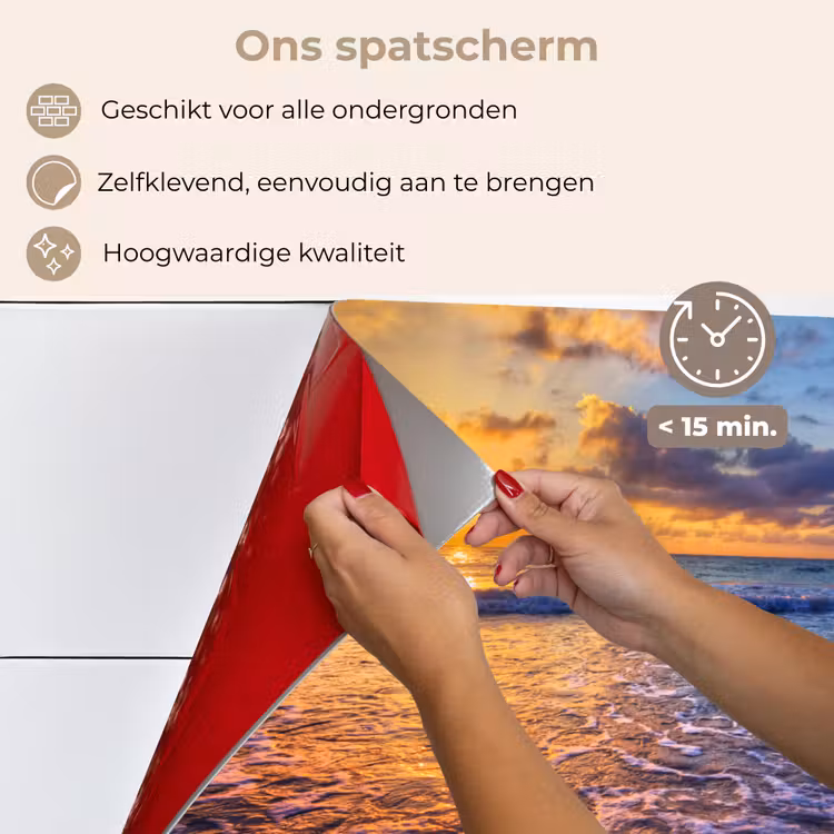 Spatscherm keuken - Zee - Strand - Zonsondergang - Wolken - Horizon — 4