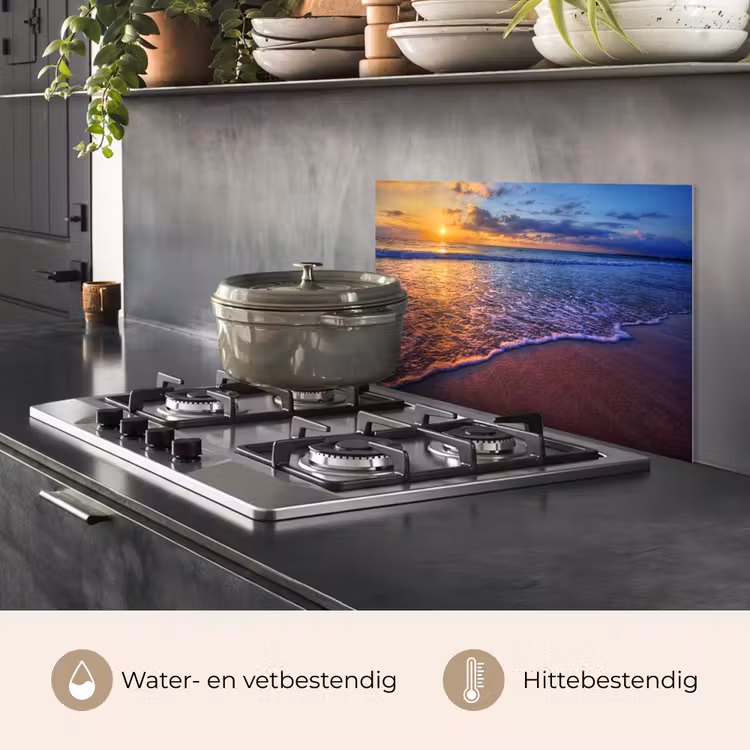 Spatscherm keuken - Zee - Strand - Zonsondergang - Wolken - Horizon — 7