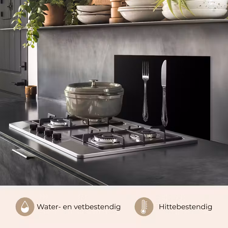 Spatscherm keuken - Vork - Mes - Zilver — 7
