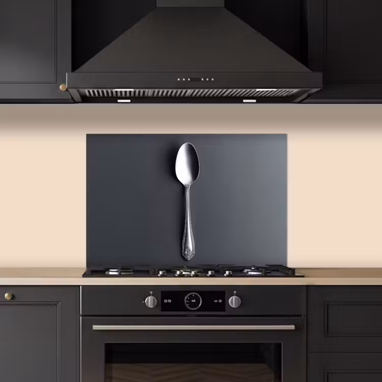 Spatscherm keuken - Zilver - Metaal - Lepel — 2