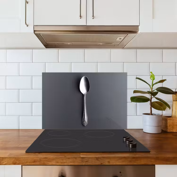 Spatscherm keuken - Zilver - Metaal - Lepel — 6