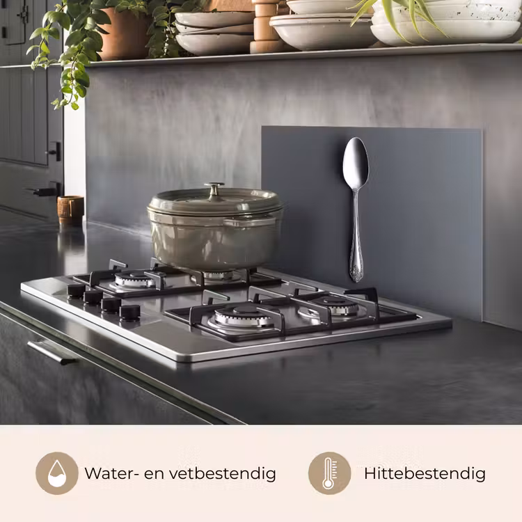 Spatscherm keuken - Zilver - Metaal - Lepel — 7